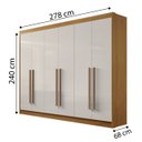 Ver imagem 2 de Guarda-roupa Casal 6 Portas New Athos D'doro Móveis - Cinamomo Off D'doro Móveis