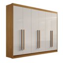 Ver imagem 1 de Guarda-roupa Casal 6 Portas New Athos D'doro Móveis - Cinamomo Off D'doro Móveis