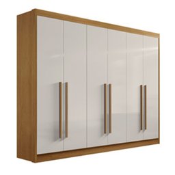 Guarda-roupa Casal 6 Portas New Athos D'doro Móveis - Cinamomo Off D'doro Móveis - 1