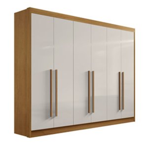 Guarda-roupa Casal 6 Portas New Athos D'doro Móveis - Cinamomo Off D'doro Móveis