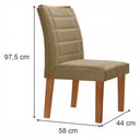 Ver imagem 4 de Mesa de Jantar 8 Lugares Genova com Vidro Cinamomo/Off White/Marrom Claro - Cel Móveis