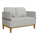 Ver imagem 2 de Sofá Living 2 Lugares com Pés em Madeira Maciça 129cm Estelí Yescasa