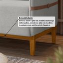 Ver imagem 6 de Sofá Living 2 Lugares com Pés em Madeira Maciça 129cm Estelí Yescasa