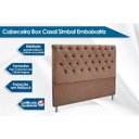 Ver imagem 4 de Painel de Cama Box Estofada Casal Embaixatriz Plus Suede Marrom Chocolate - Simbal
