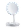 Espelho Led Dupla Face Maquiagem Lupa 10x Dobrável de Mesa - 2