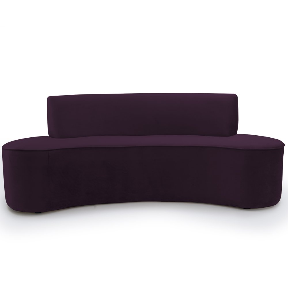 Sofá 03 Lugares 150 cm Mônaco Veludo Roxo - CasaePoltrona - 6