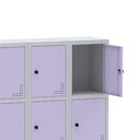 Ver mais imagens de Roupeiro Aço Linha Light 16 Portas - GR304-16 Cinza-Lilas