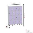 Ver imagem 4 de Roupeiro Aço Linha Light 16 Portas - GR304-16 Cinza-Lilas