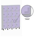 Ver imagem 3 de Roupeiro Aço Linha Light 16 Portas - GR304-16 Cinza-Lilas