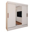 Ver imagem 3 de Guarda-roupa Solteiro Dallas 3 Portas de Correr 2 Gavetas Branco - Panorama Móveis