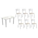 Ver imagem 1 de Mesa Cozinha Elba 120 + 6 Cad Portugal Cromado Kappesberg