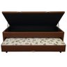 Bicama Box Baú Solteiro 88x188 com Cama Auxiliar de Molas Ensacadas 3x1 Suede Marrom - 2