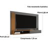 Painel Tv Smart Luxo até 50 P Math com Porta Cor Onix / Nature- Jm Casa Dos Moveis - 3