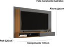 Ver imagem 3 de Painel Tv Smart Luxo até 50 P Math com Porta Cor Onix / Nature- Jm Casa Dos Moveis