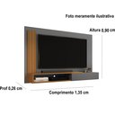 Ver imagem 3 de Painel Tv Smart Luxo até 50 P Math com Porta Cor Onix / Nature- Jm Casa Dos Moveis