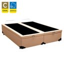 Ver imagem 2 de Cama Box Baú Casal Bipartido Sintético Mega Cama Bege