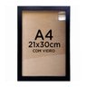 Moldura Quadro A4 21x30 Diploma Certificado Foto com Vidro - Várias Cores - 5