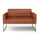 Ver imagem 5 de Sofá Namoradeira Base Industrial Dourado Marisa Corano D03 - D\'rossi Cor Nozes