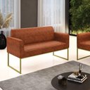 Ver imagem 6 de Sofá Namoradeira Base Industrial Dourado Marisa Corano D03 - D\'rossi Cor Nozes