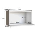Ver imagem 2 de Nicho Aéreo para Micro-ondas 70cm Cozinha Modulada Mdf Br Cor:branco