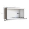 Nicho Aéreo para Micro-ondas 70cm Cozinha Modulada Mdf Br Cor:branco - 2