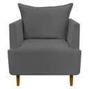 Ver imagem 1 de Poltrona Decorativa para Sala Recepção Escritório Consultório Reforçada Eliza Tecido Suede