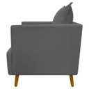 Ver imagem 4 de Poltrona Decorativa para Sala Recepção Escritório Consultório Reforçada Eliza Tecido Suede