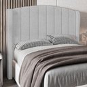 Ver imagem 2 de Cabeceira Casal King Cama Box 195cm Glenda I02 Bouclê Cinza - Mpozenato