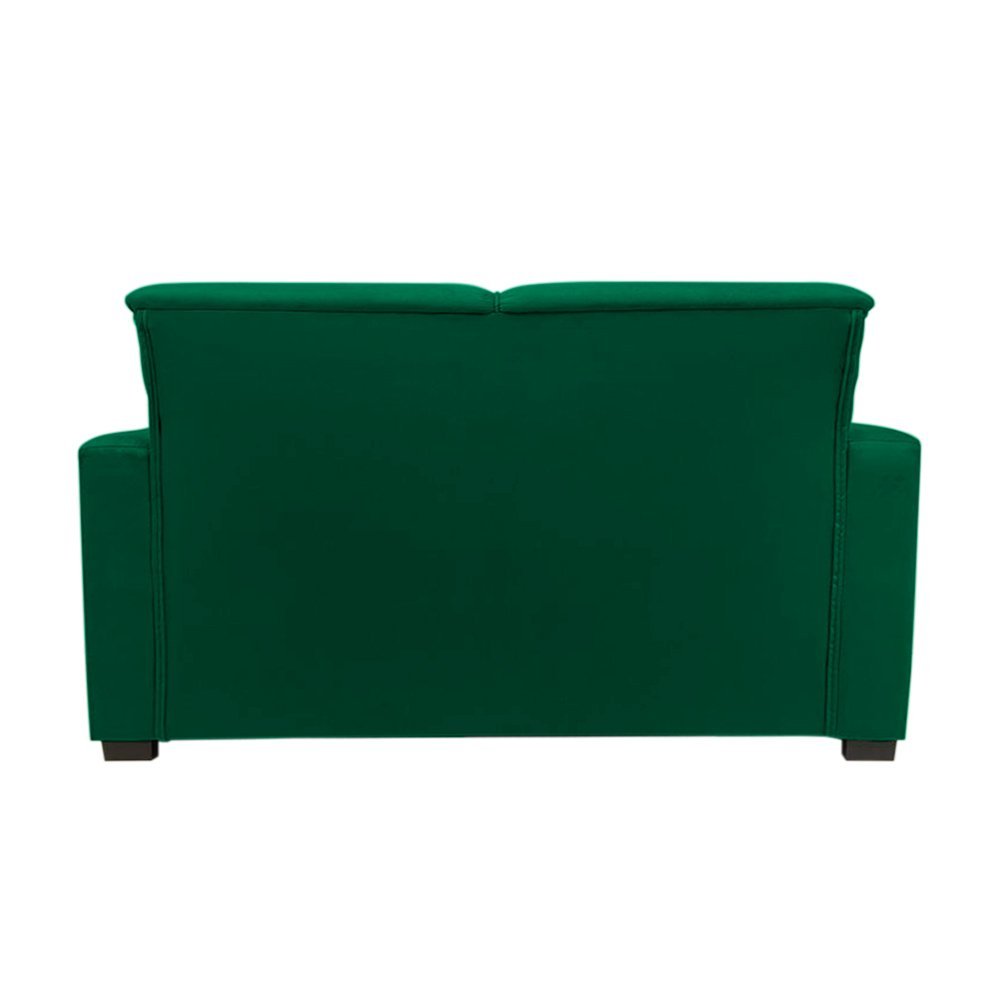 Sofá Namoradeira Pequeno 2 Lugares Imperial Suede:verde Militar - 4