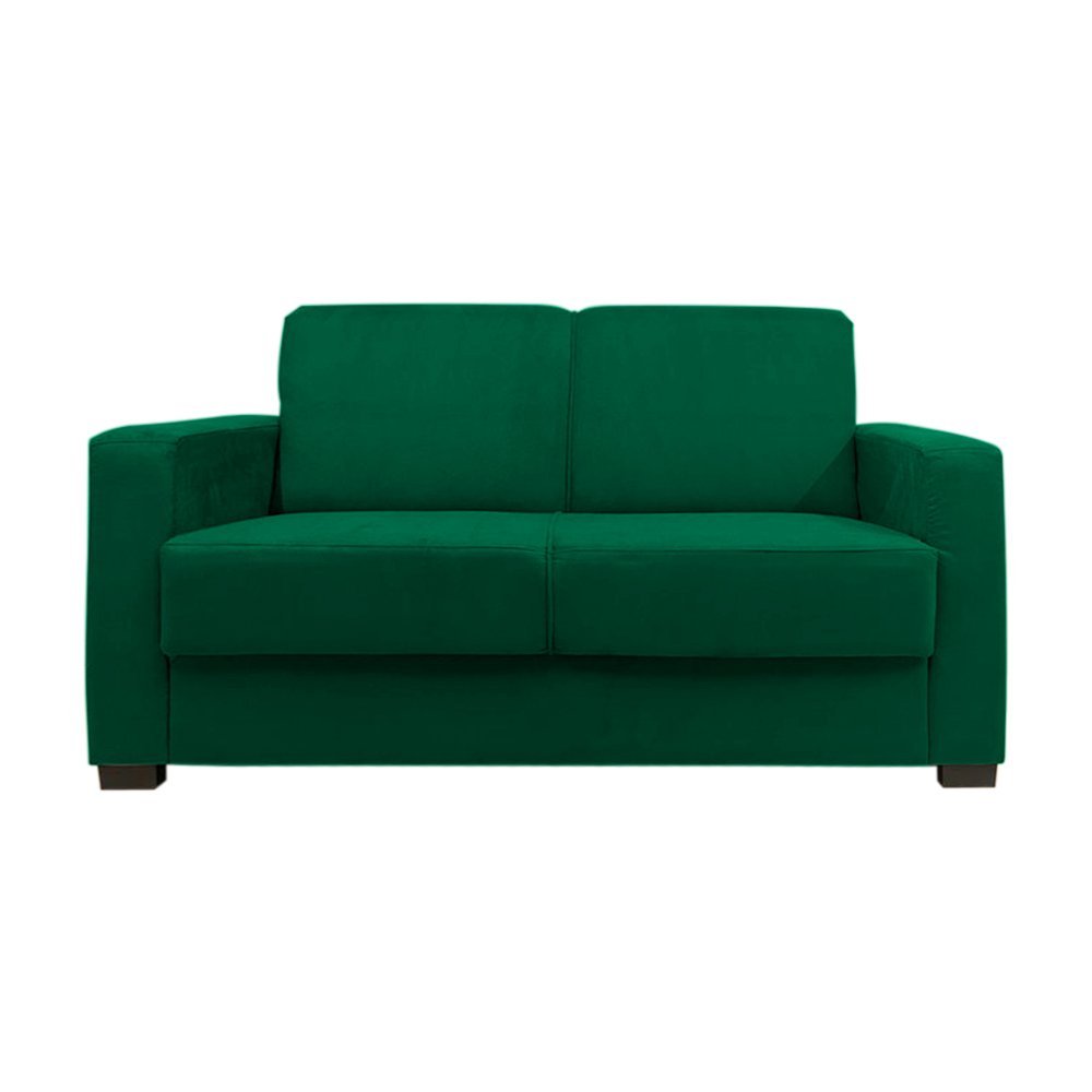 Sofá Namoradeira Pequeno 2 Lugares Imperial Suede:verde Militar