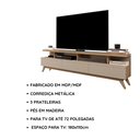 Ver imagem 4 de Rack Vivare 1.8 Wood com 3 Gavetas para TV até 70 - Cinza