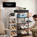 Ver imagem 7 de Estante Multiuso Moderna 4 Prateleiras 4 Nichos Aço Preto Top Rio Comercial