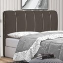 Ver imagem 1 de Cabeceira Cama Box King Berlim 195cm Suede Marrom