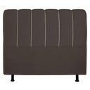 Ver imagem 3 de Cabeceira Cama Box King Berlim 195cm Suede Marrom