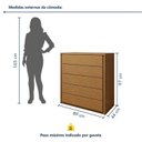Ver imagem 4 de Cômoda 5 Gavetas 100% em MDF Unique
