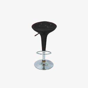 Banqueta Taça Giratoria Preta com Regulagem de Altura – Design Moderno e Conforto