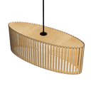 Ver imagem 2 de Luminária Pendente Zepelim Modelo Ripado -:MDF CRU