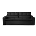Ver imagem 7 de Sofá Retrátil 3 Lugares com Molas 1,80m Vera Suede Preto
