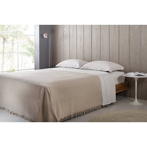 Colcha de Casal In Design com Franja Buddemeyer Marinho 1200