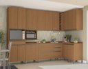 Ver imagem 1 de Armário de Cozinha Modulada Completa em L 19 Peças 3,09x1,38m 322 Maxxi Canela Kappesberg
