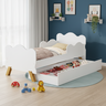 Cama Infantil Menino ou Menina com Auxiliar Multiuso - Muito Segura com Proteção Lateral - 1
