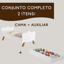 Ver imagem 3 de Cama Infantil Menino ou Menina com Auxiliar Multiuso - Muito Segura com Proteção Lateral