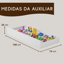 Ver imagem 6 de Cama Infantil Menino ou Menina com Auxiliar Multiuso - Muito Segura com Proteção Lateral