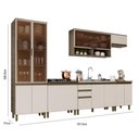 Ver imagem 5 de Cozinha Completa 6 Peças Connect Duna/cristal com Cristaleira - Móveis Henn