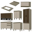 Ver imagem 3 de Cozinha Completa 6 Peças Connect Duna/cristal com Cristaleira - Móveis Henn