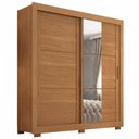 Ver imagem 1 de Guarda Roupa Casal 2 Portas de Correr com Espelho Titan 196 cm Cinamomo Zanz