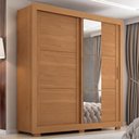 Ver imagem 2 de Guarda Roupa Casal 2 Portas de Correr com Espelho Titan 196 cm Cinamomo Zanz