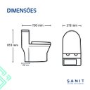 Ver imagem 7 de Kit Vaso Sanitário Com Caixa Acoplada e Lavatório Pratic - Sanit