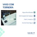 Ver imagem 6 de Kit Vaso Sanitário Com Caixa Acoplada e Lavatório Pratic - Sanit