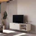 Ver imagem 2 de Rack para Tv 1.4 Tucupi Off White Pe Dourado - Moveis Jb